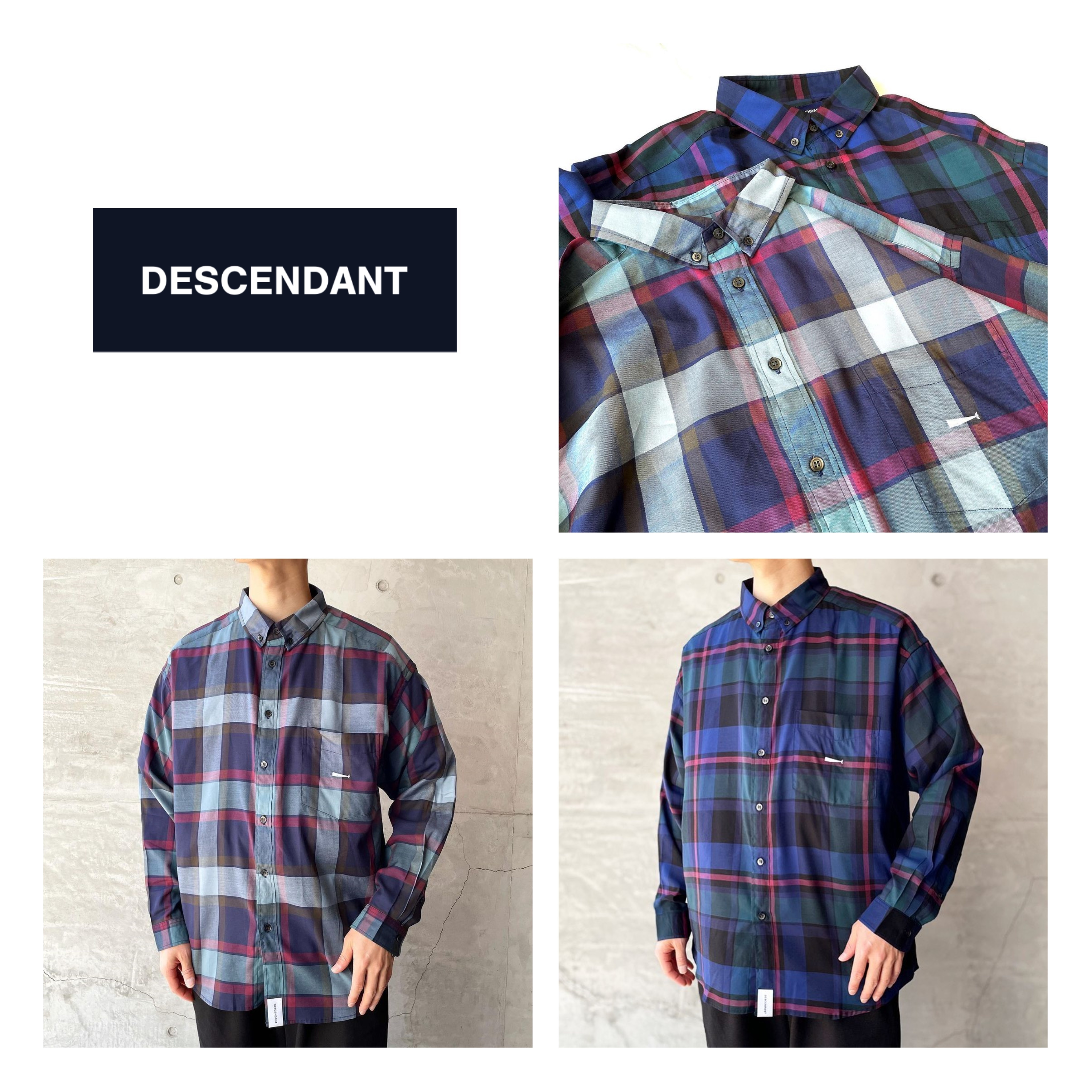2021SS DESCENDANT HYANNIS B.D LS SHIRT 格紋口袋襯衫預購