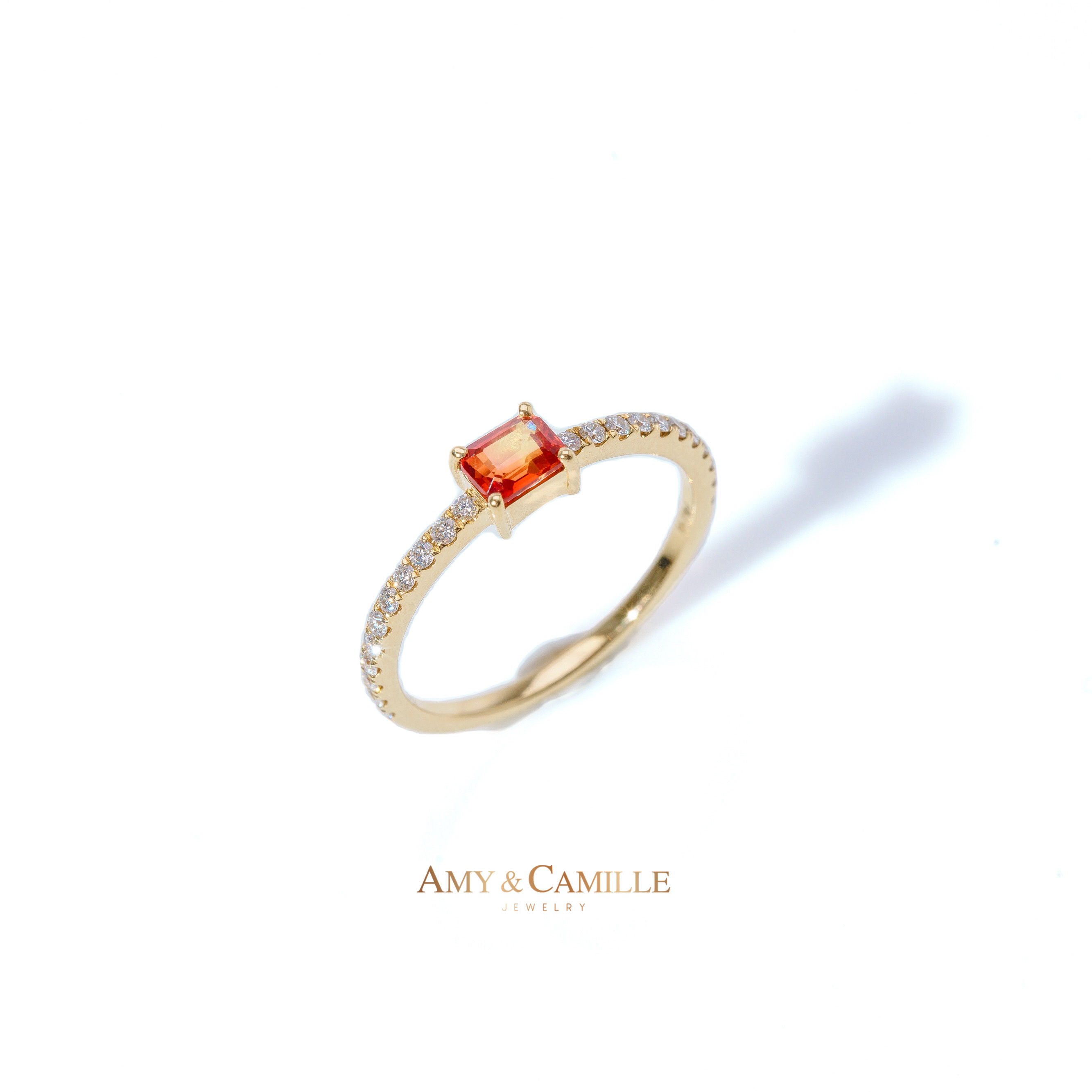 KALEIDOSCOPE - 煙花派對 單顆彩色藍寶石線戒