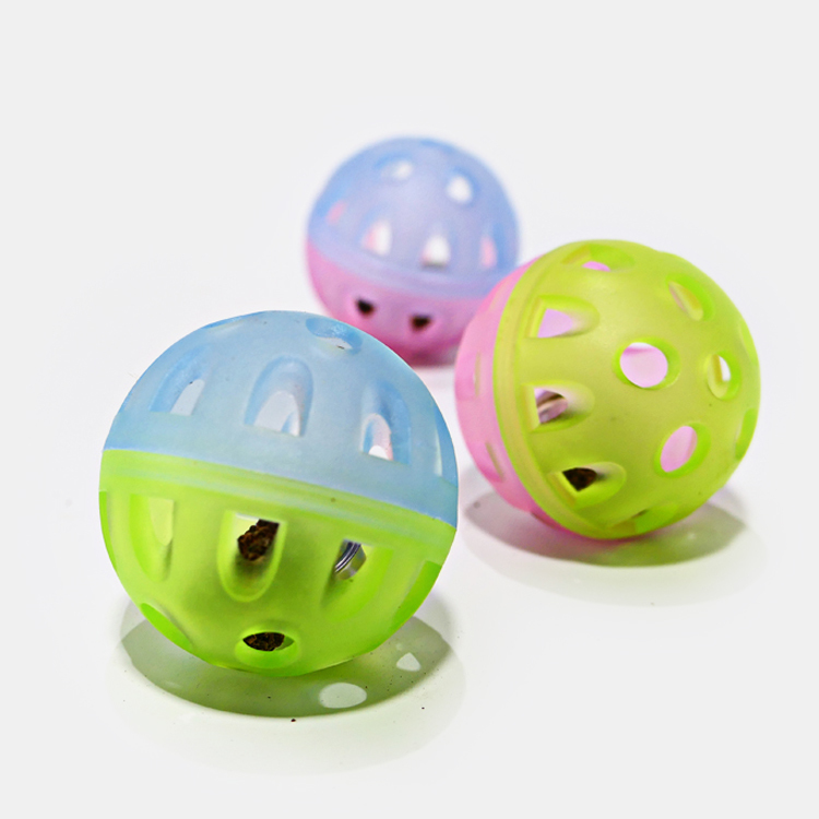 木天蓼鈴鐺球(3入)-貓咪玩具球