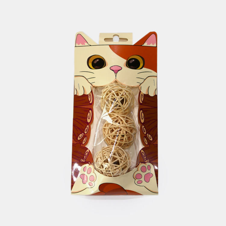 蟲癭果鈴鐺藤球(3入)-貓咪玩具球