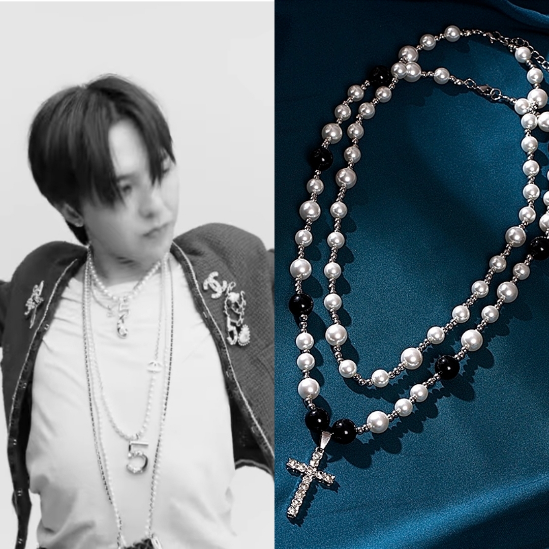 小香珍珠十字架項鍊