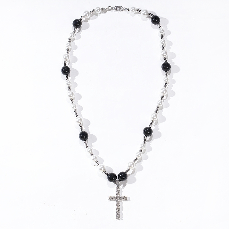 小香珍珠十字架項鍊