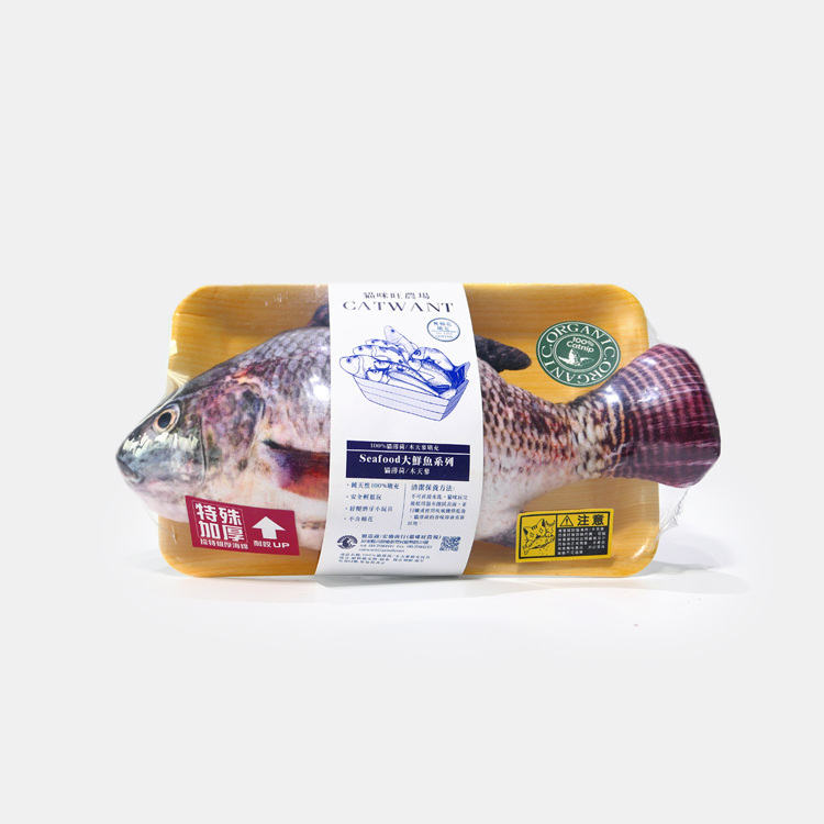 吳郭魚【耐抓耐咬系列】-100%貓薄荷填充貓玩具