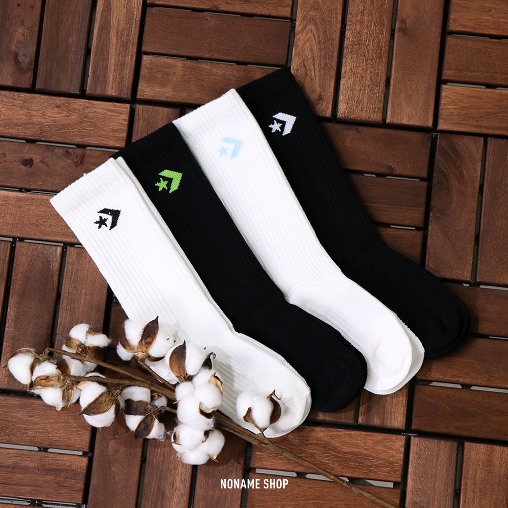 CONVERSE 經典 基本款 Logo 雙色 長襪 襪子