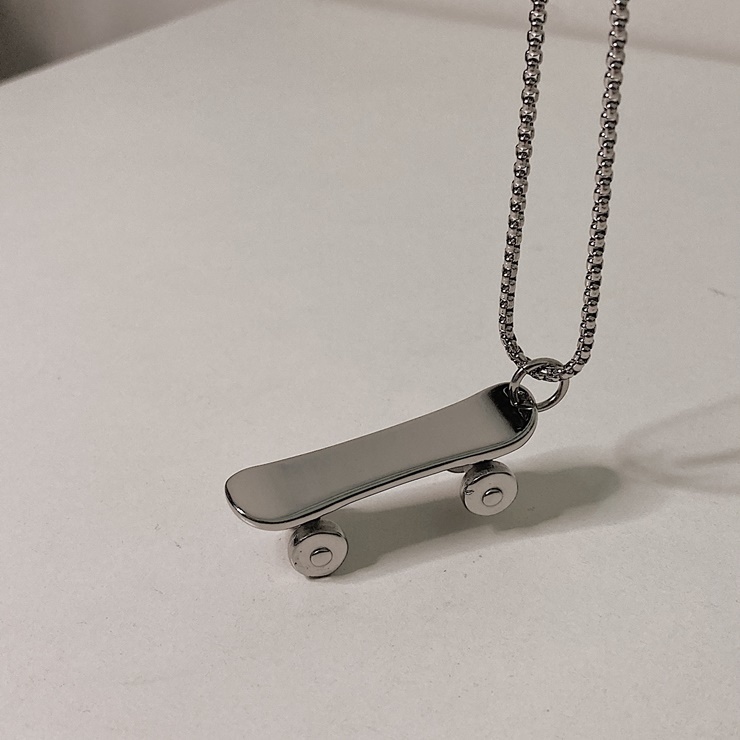 #現貨 (ACCN554) 鋼項鍊 素面滑板