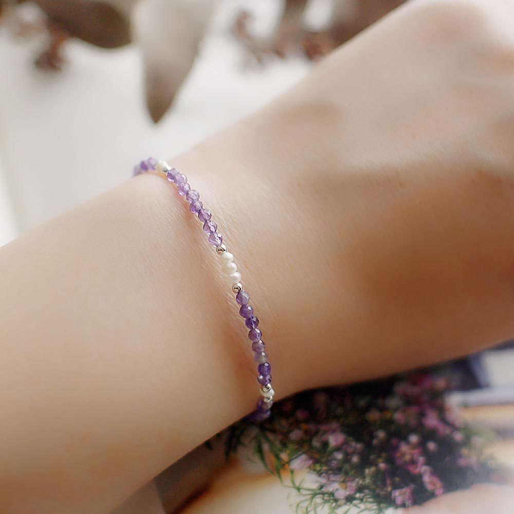 紫水晶圓舞曲純銀手鍊/SB980N | 超七 超財水晶 頂輪  智慧水晶 女生禮物