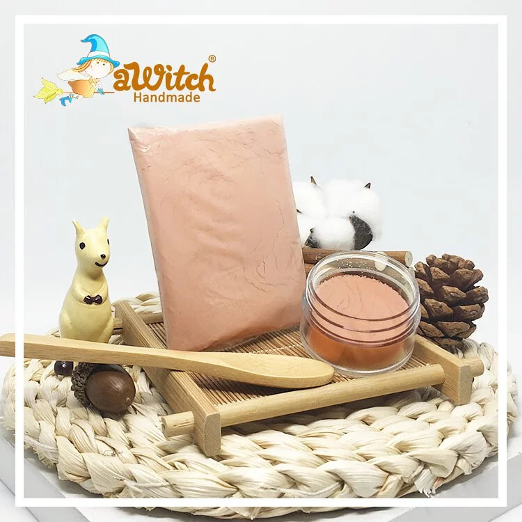 天然礦石泥粉（珊瑚紅／粉紅／黃／綠／淡藍）