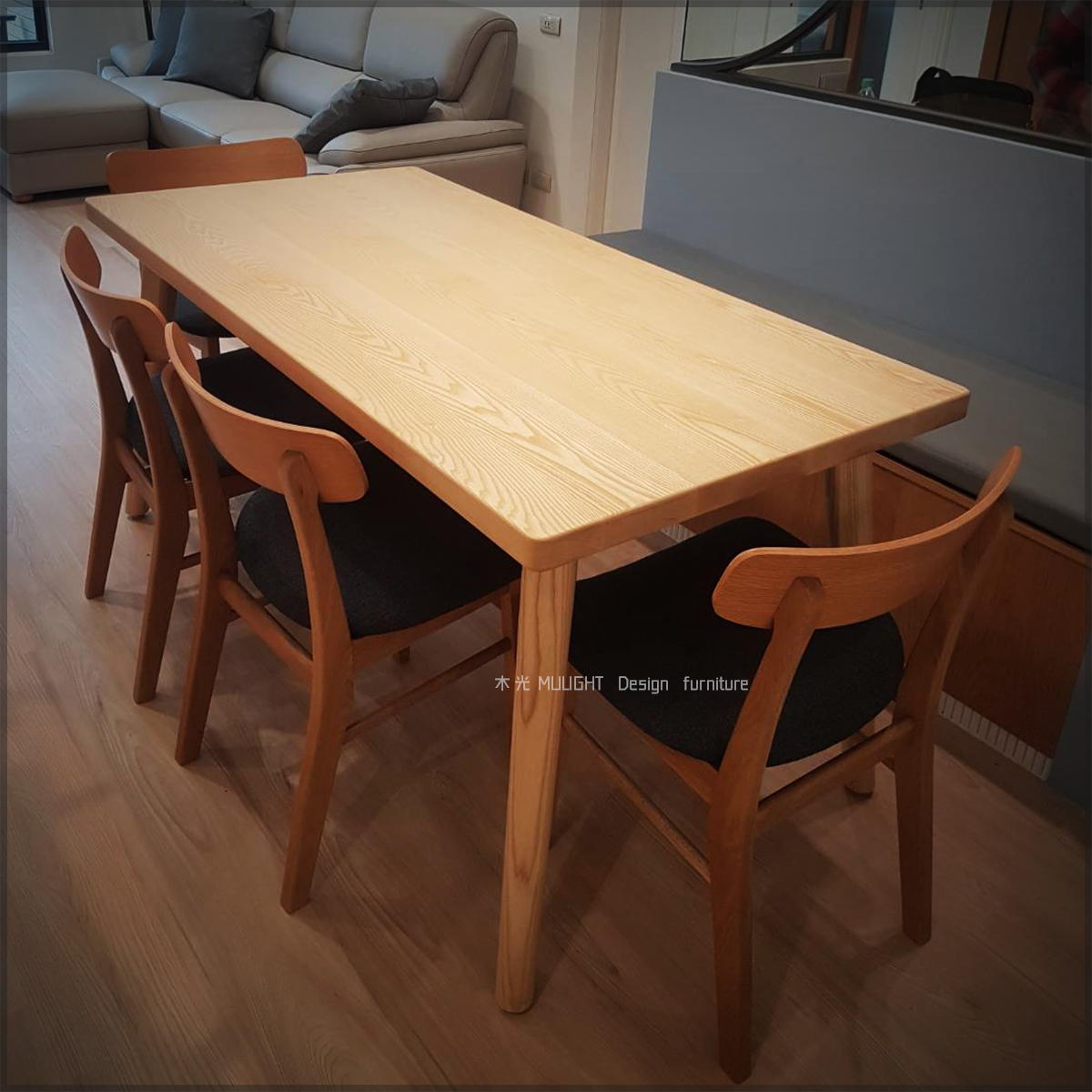Finn北歐梣木全實木餐桌(可訂製)