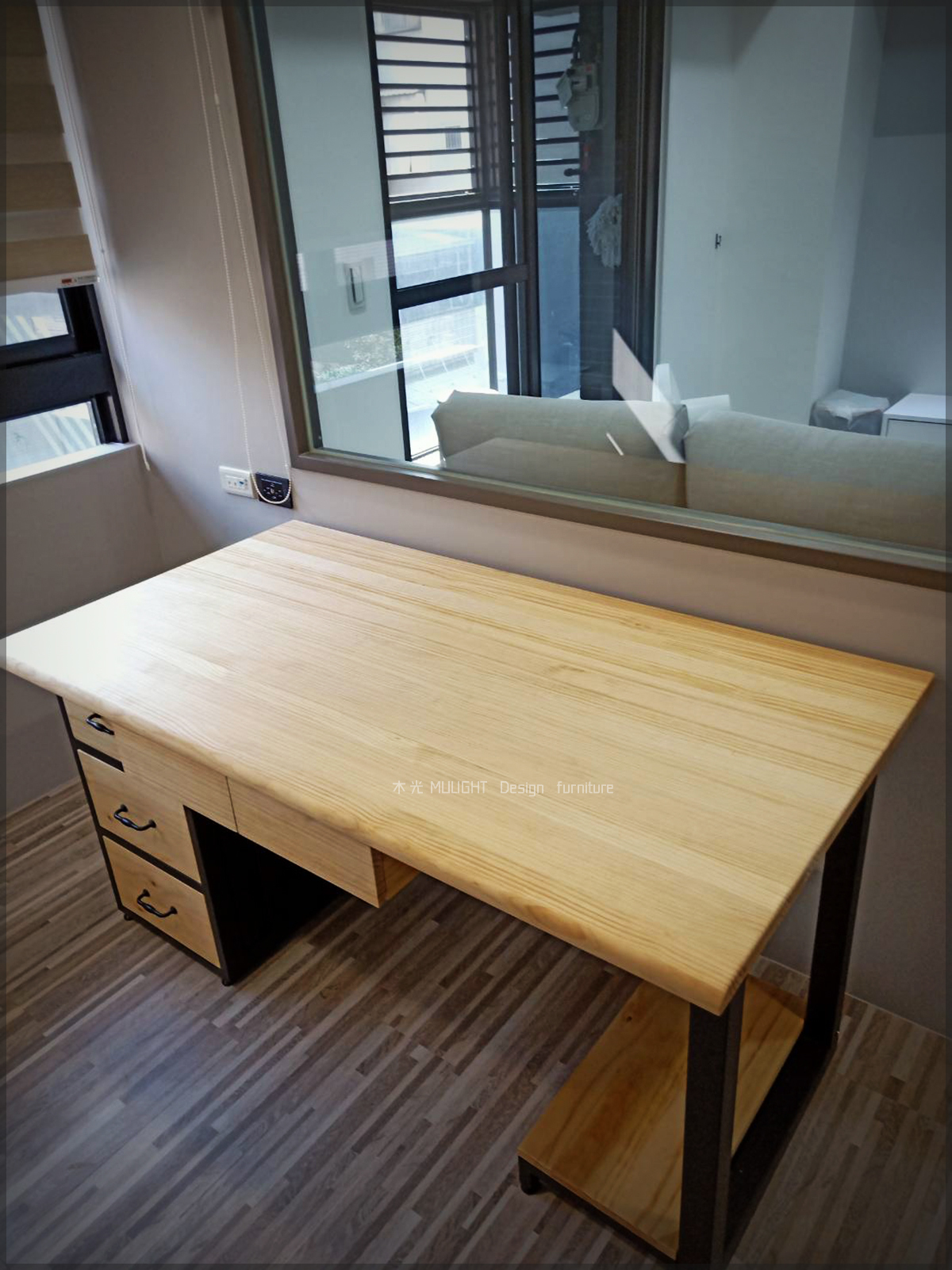 貨櫃造型收納抽屜桌(可訂製)