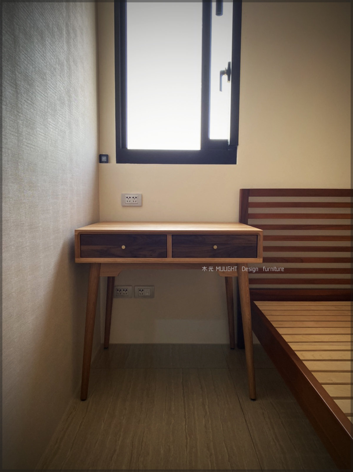 絕美雙色全實木收納工作桌(可訂製)