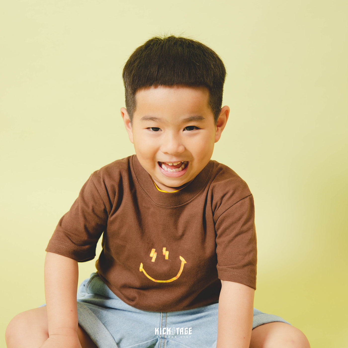 #KEEP SMILEY FF TEE 兒童 奶茶 可可 咖啡 薯條 麥當勞 笑臉 閃電微笑 純棉 短T【KS63】