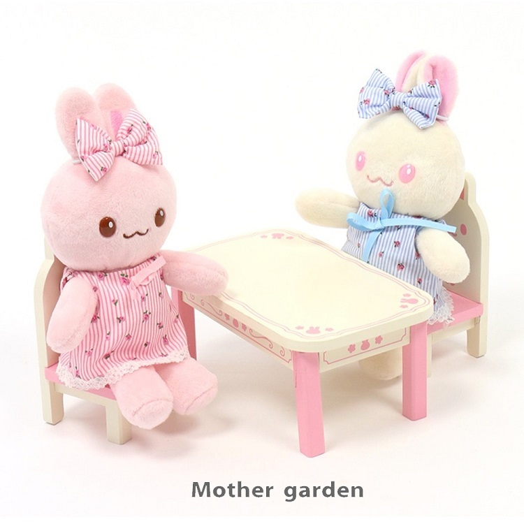 Usamomo萌兔桃桃-桌椅套組 兔子