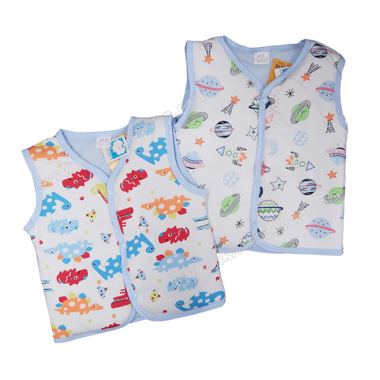 Koma Land: 嬰兒印花厚夾棉背心 BE090 (3-9碼)