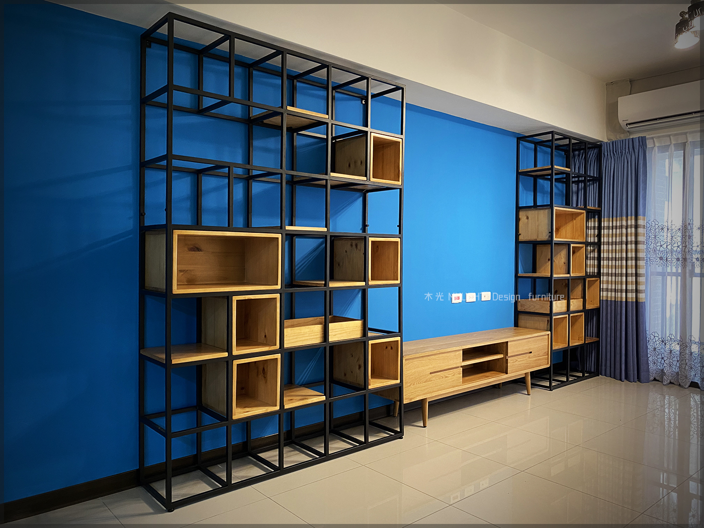 復古鐵藝方格屏風櫃(可訂製)