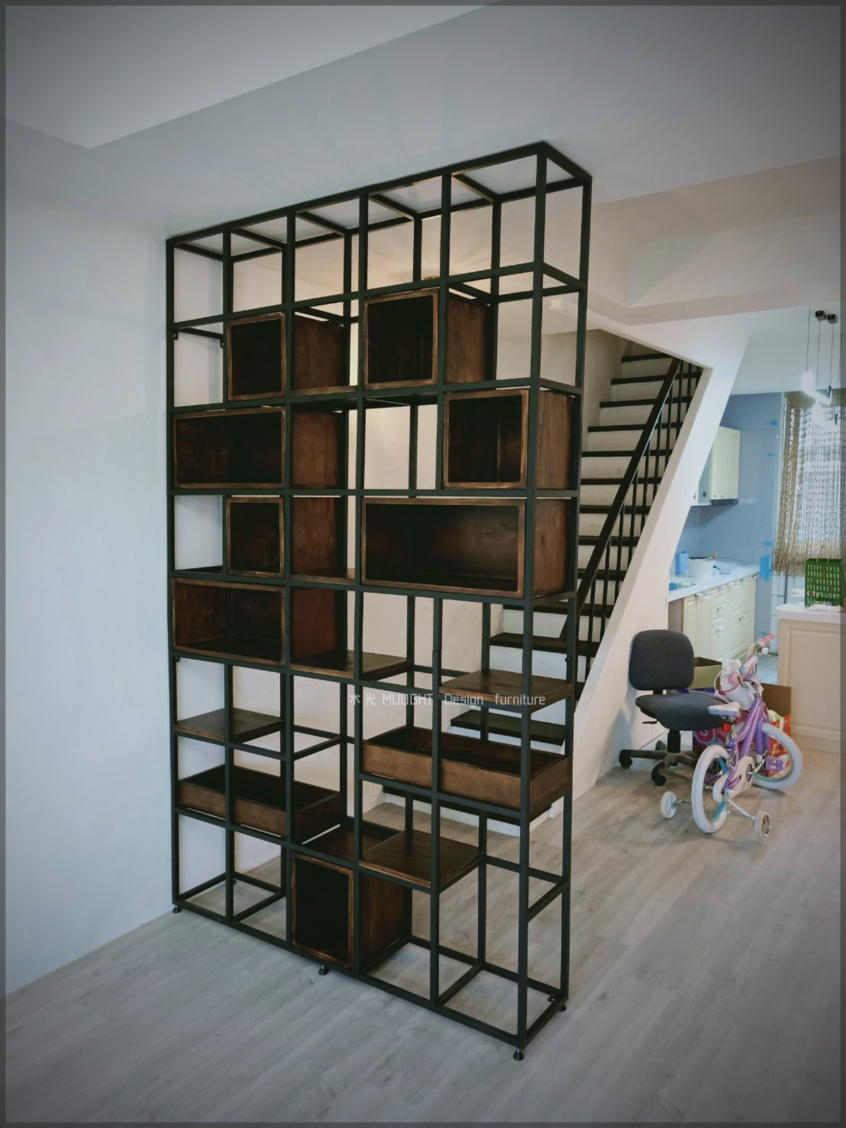 復古鐵藝方格屏風櫃