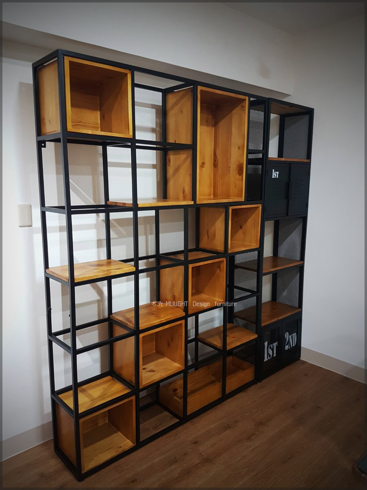 復古鐵藝方格屏風櫃