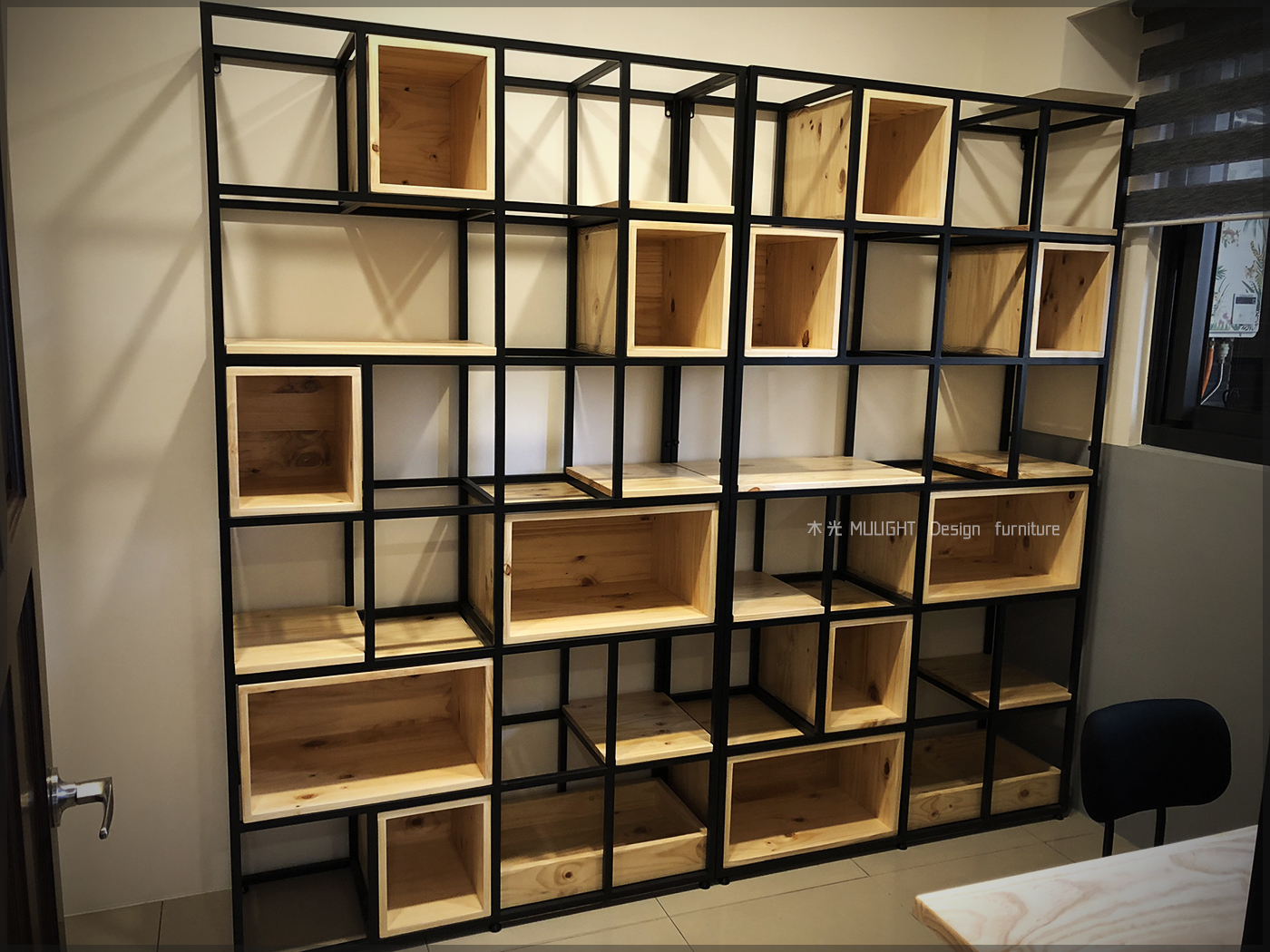 復古鐵藝方格屏風櫃