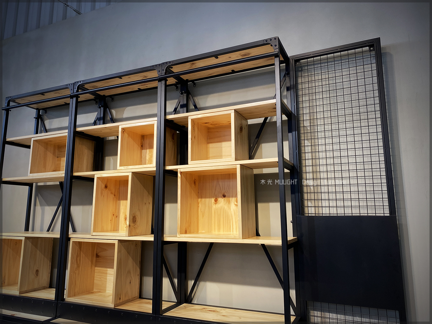 LOFT重工業實木鐵藝置物櫃組(可訂製)