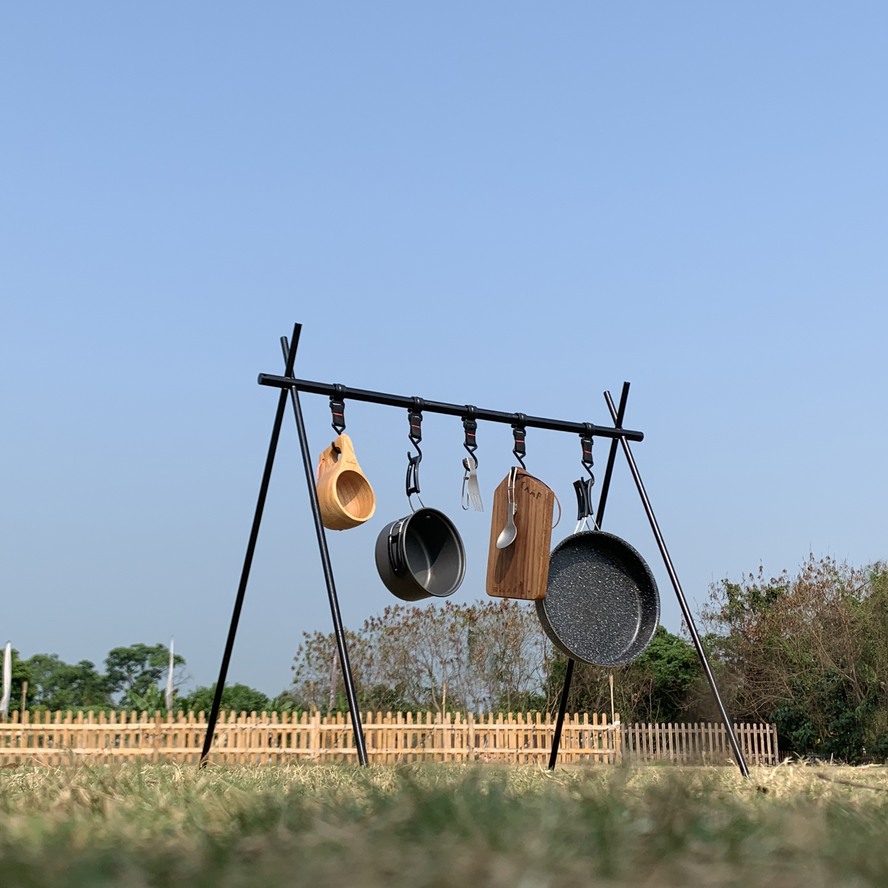 戶外露營摺疊三角掛架 | 容易安裝 | 超輕鋁合金 (逢星期日截單後7-14個工作天發貨)