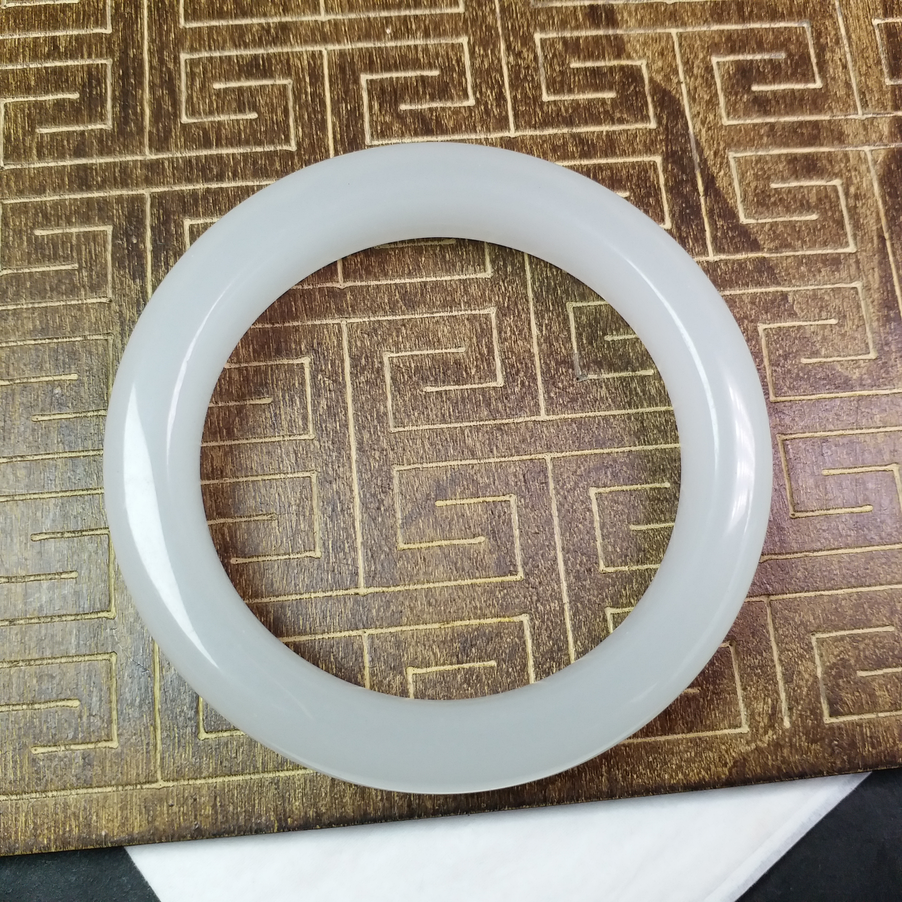 阿富汗冰白玉玉鐲 55.6mm, 天然翡翠A玉, 緬甸玉, Jade, Jadeite