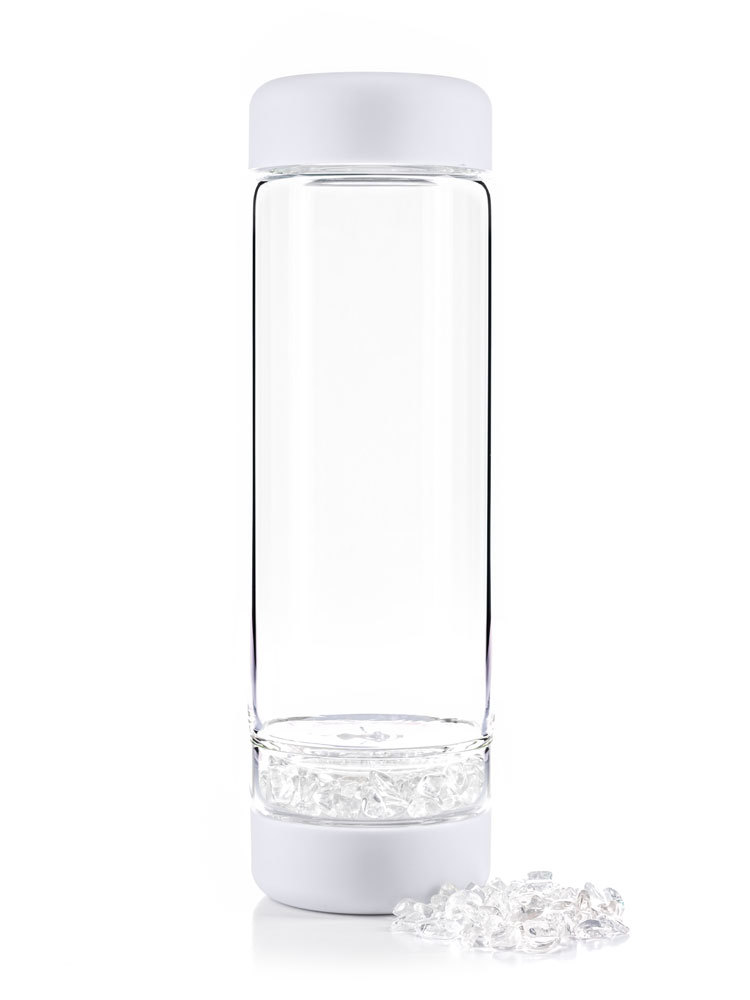 inu! Clear Quartz Bottle | Cloud White