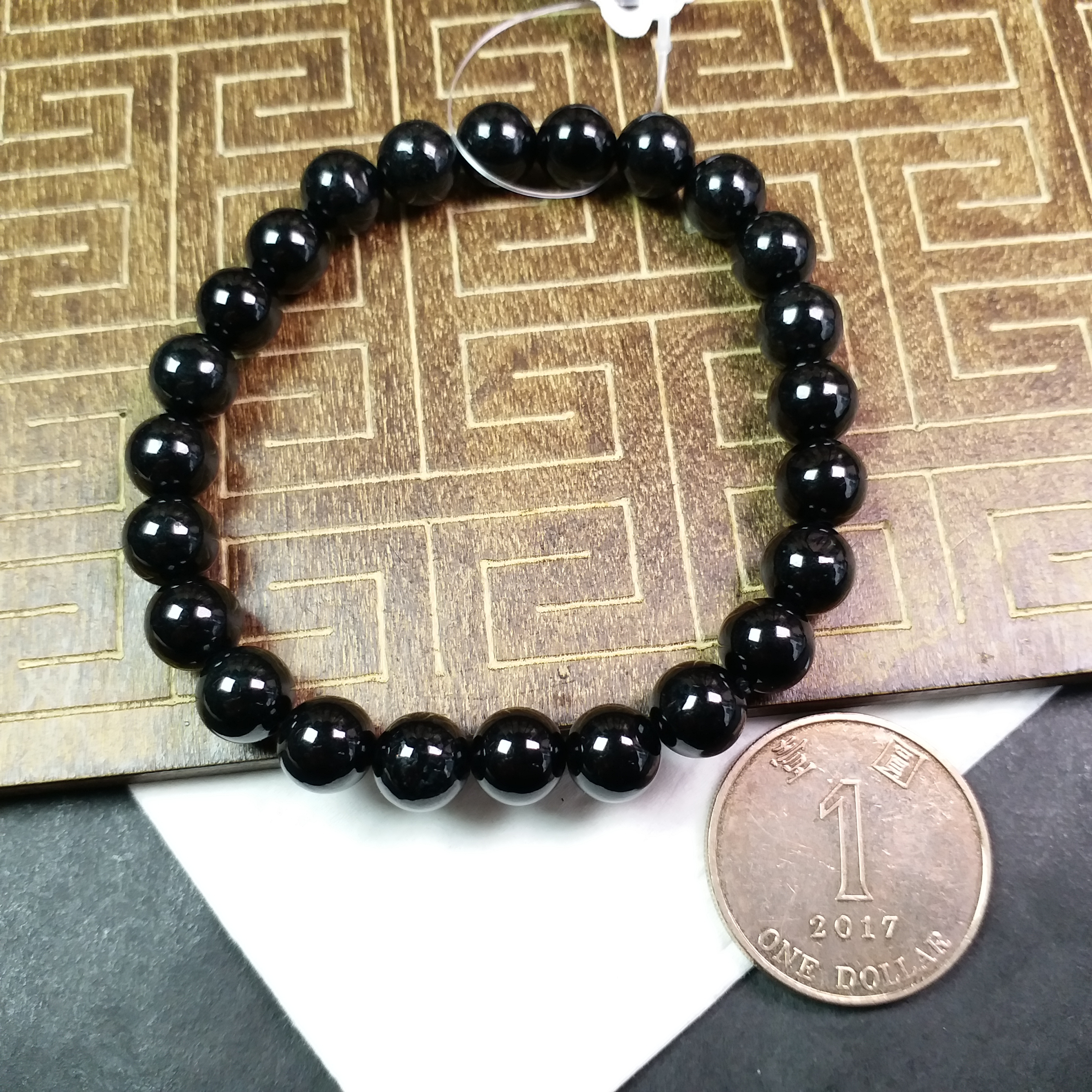 KH145103 墨翠手串 (8mm直徑)