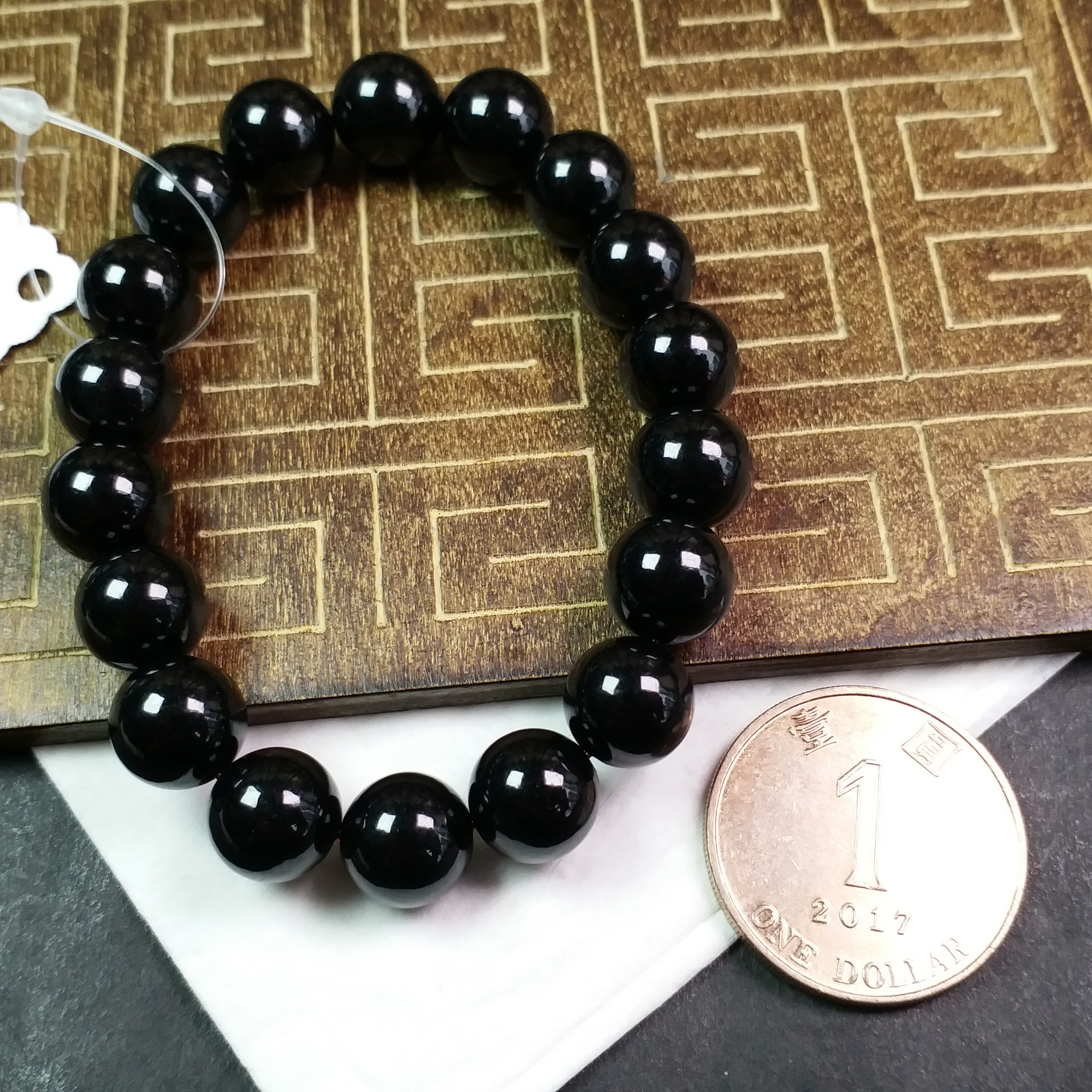 KH145104 墨翠手串 (10mm直徑)