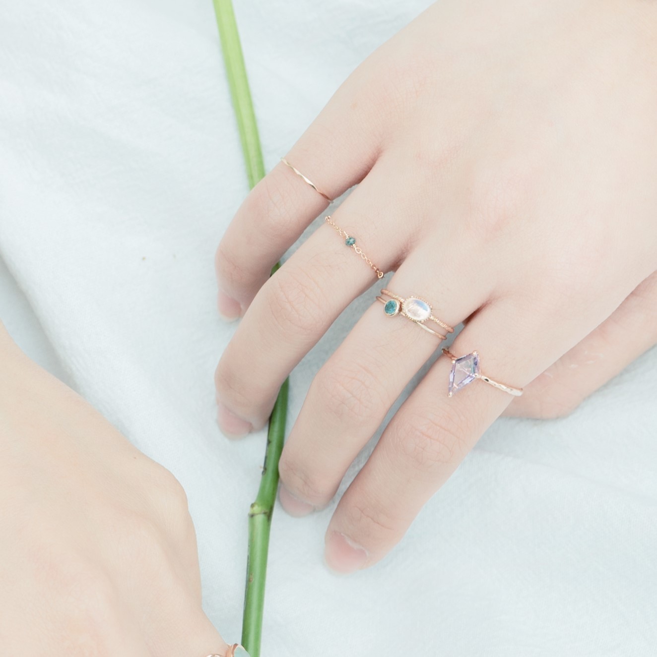 箏形大紫水晶戒指