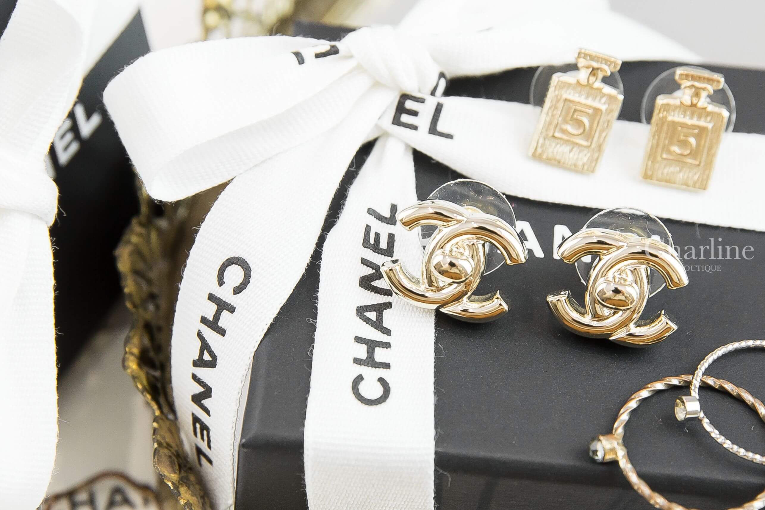 Chanel Earrings 金色CC耳環-Charline Boutique 精品代購