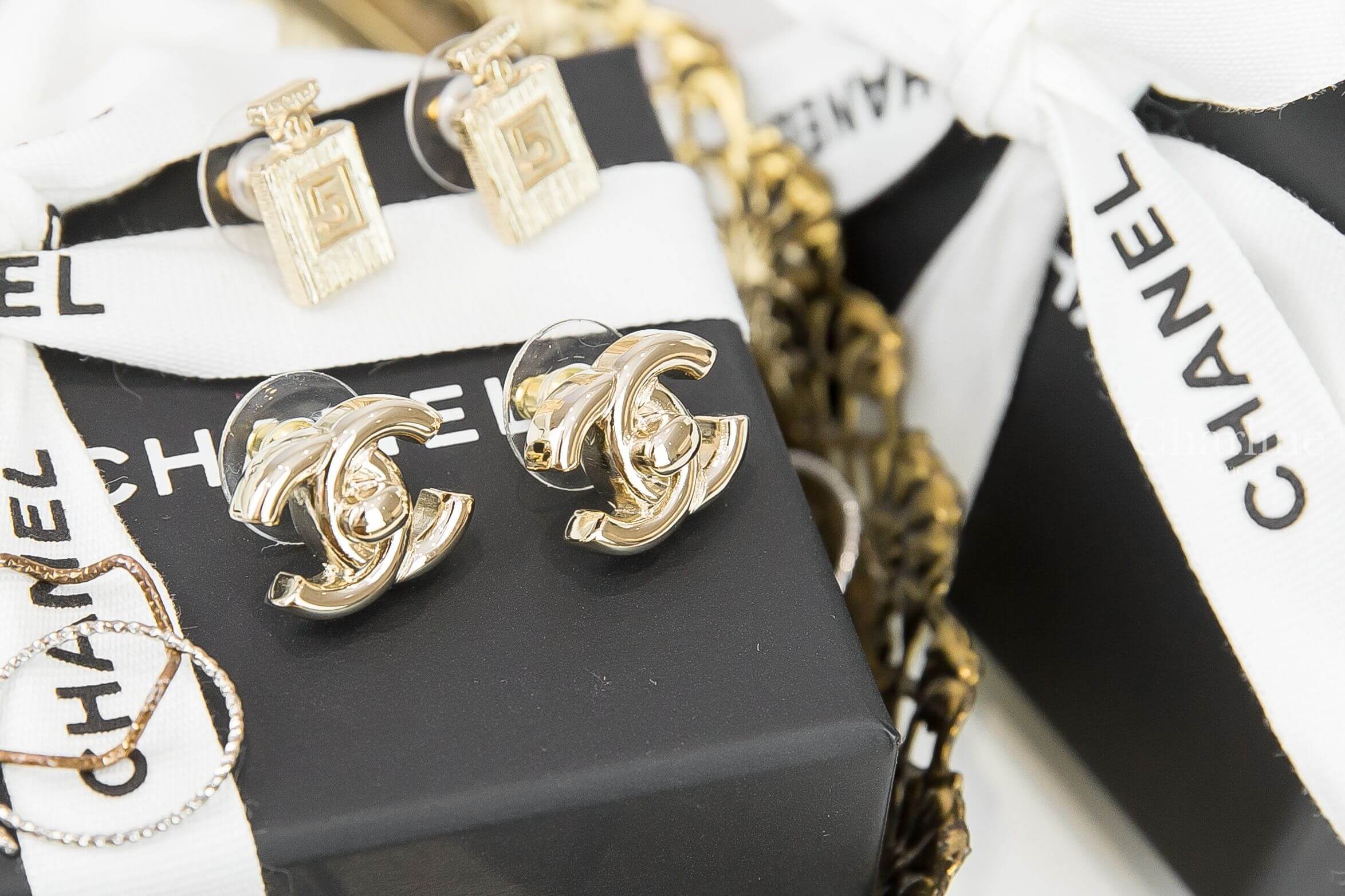 Chanel Earrings 金色CC耳環-Charline Boutique 精品代購