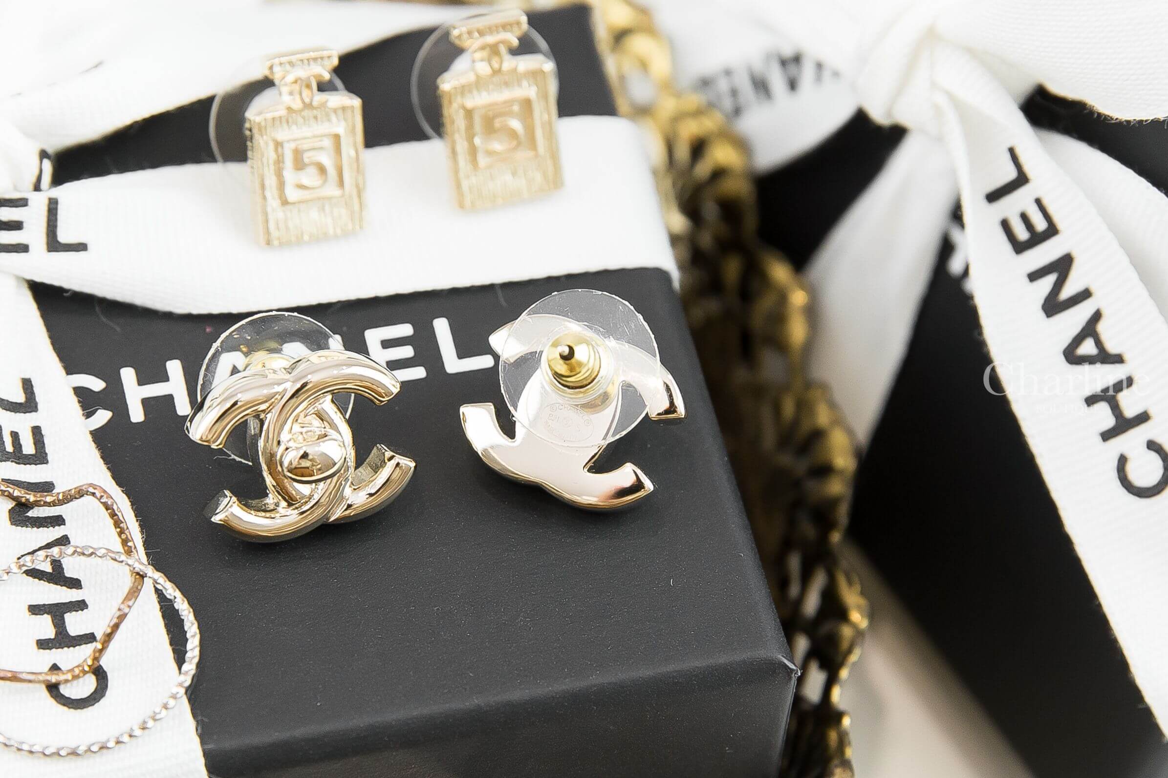Chanel Earrings 金色CC耳環-Charline Boutique 精品代購