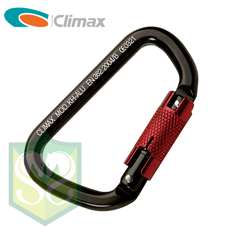 CLIMAX KH ALU Aluminium Tri-lock Karabiner (RED)