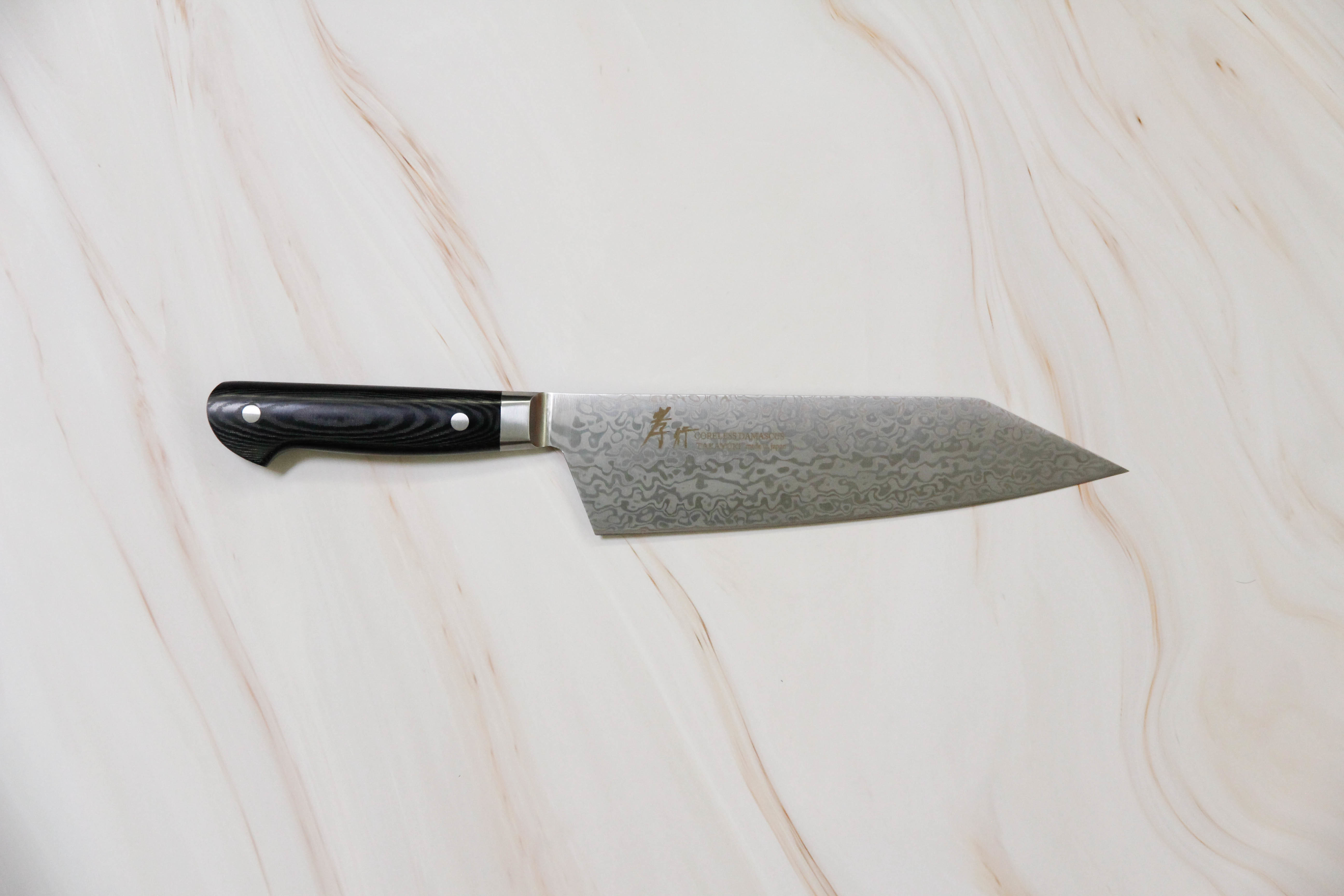 堺孝行Coreless Damascus 無芯大馬士革鋼牛刀190mm