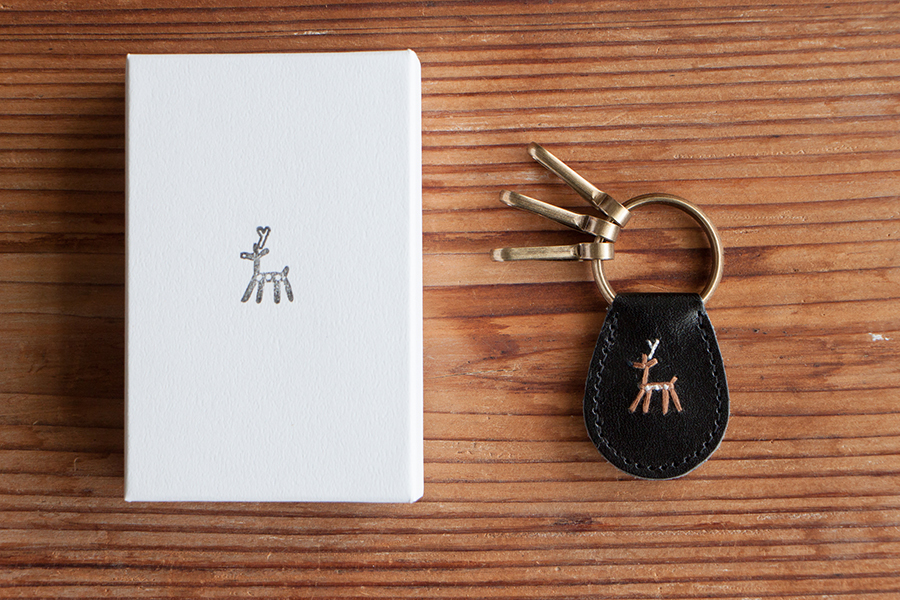 中川政七商店-鹿家族 鑰匙圈 黑