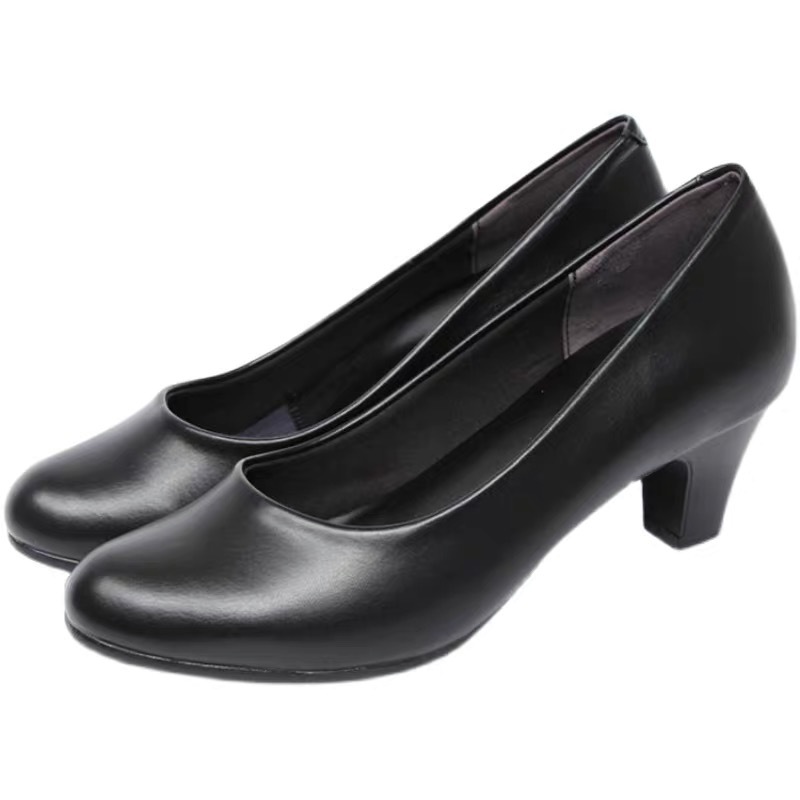 日本Furio Valentino 圓頭5.5cm 工作皮鞋