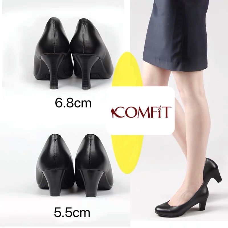 日本Furio Valentino 圓頭5.5cm 工作皮鞋