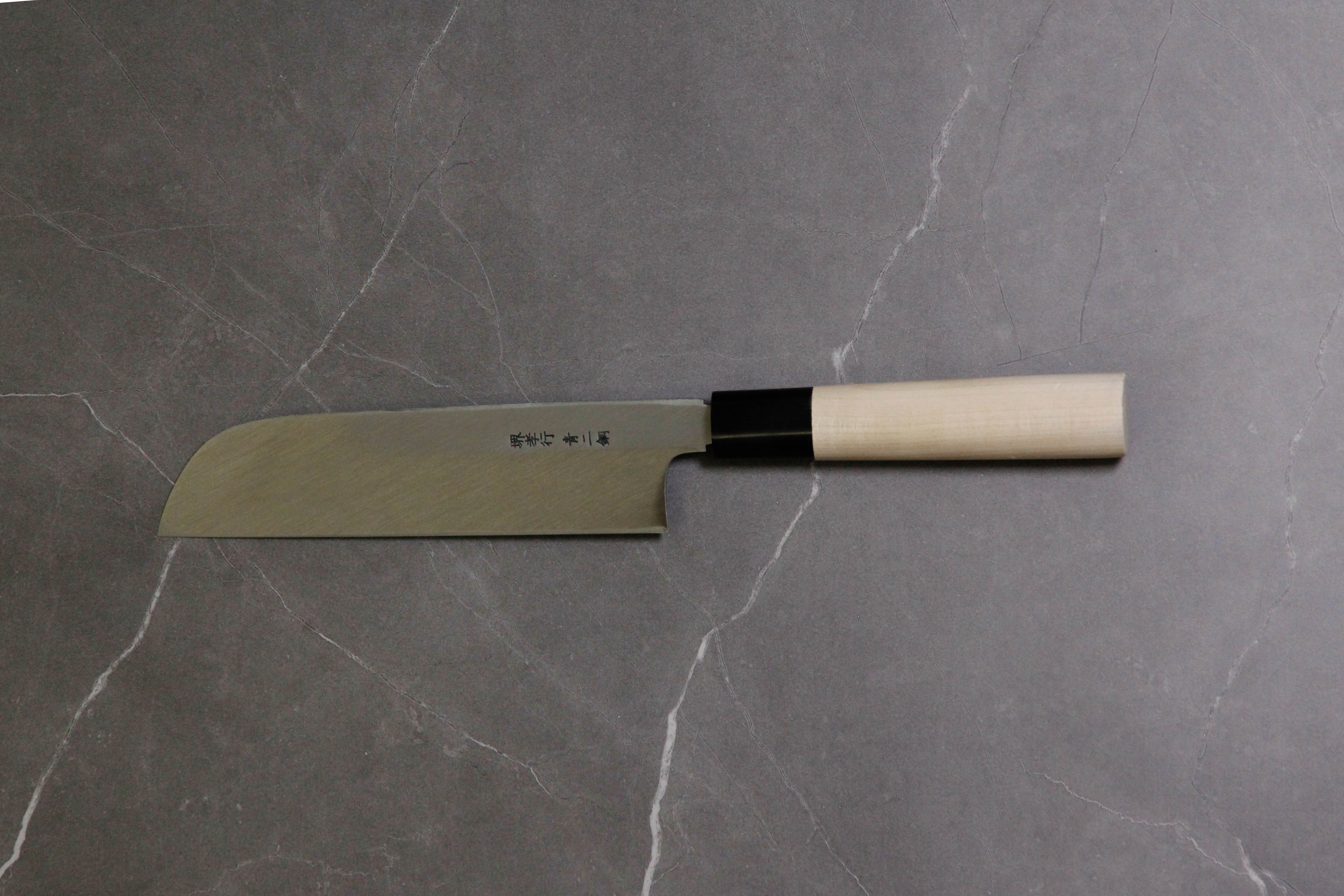 堺孝行青二鋼鐮型薄刃180mm
