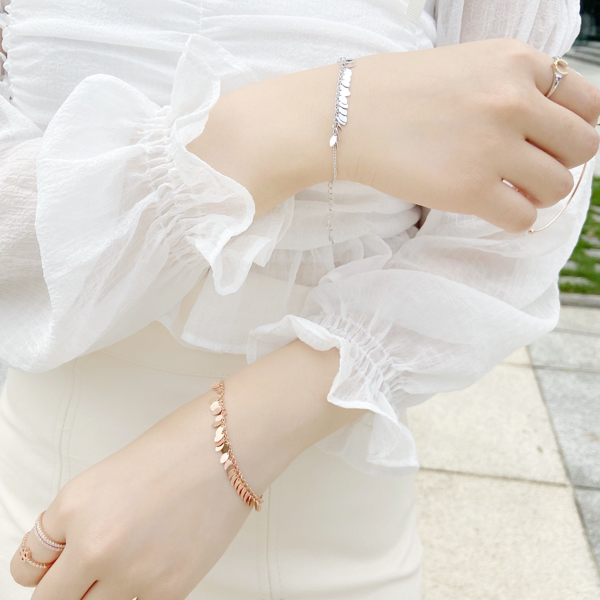 | 925純銀・ 玫瑰金 | 記憶碎片手鏈 (銀 / 玫瑰金) | BR0229 |