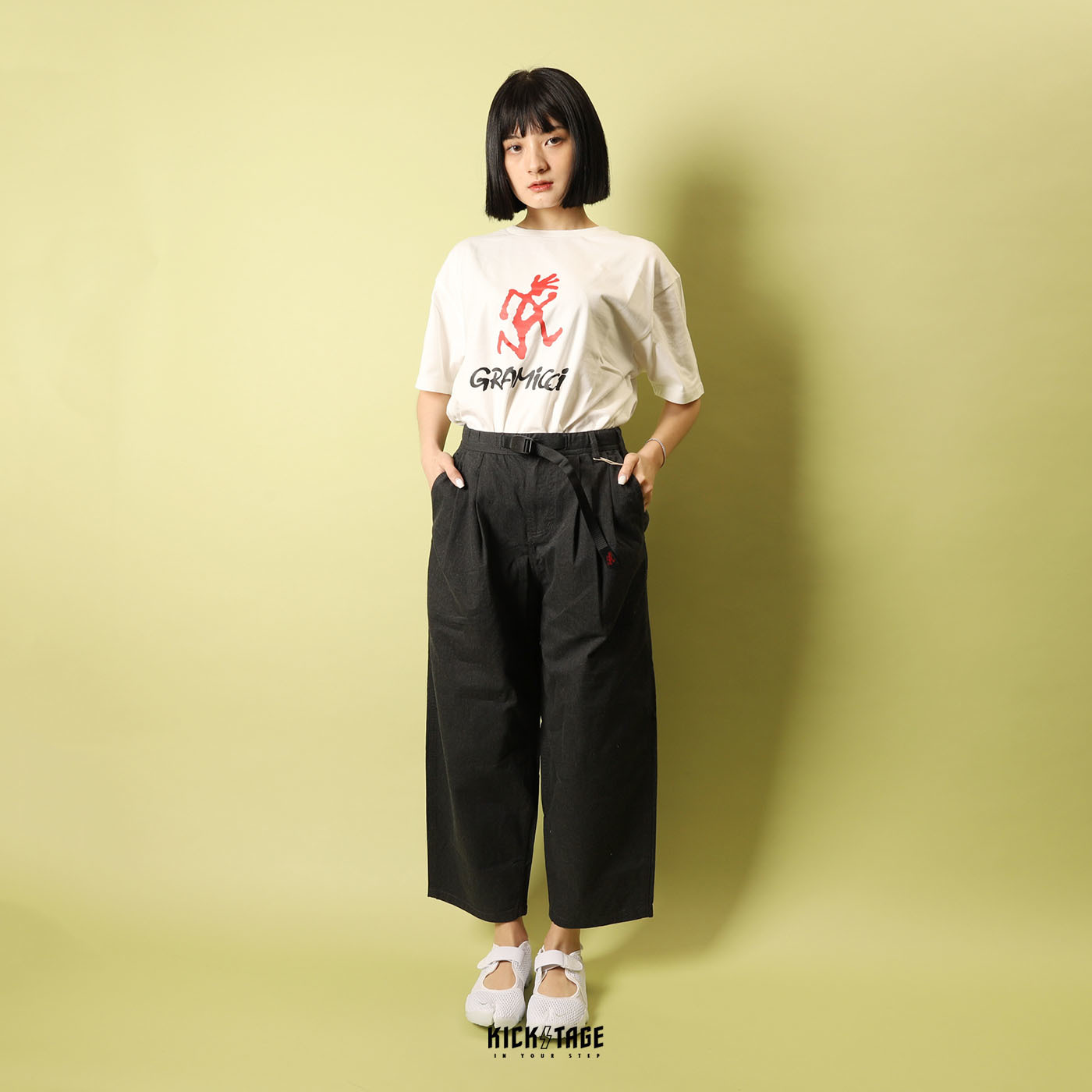 [5折售出無退換] 日本品牌 女款 GRAMICCI GURKHA PANTS 黑色 炭灰 軍綠 卡其 側口袋 休閒 打摺寬褲 寬褲 長褲【GLP-21S078】