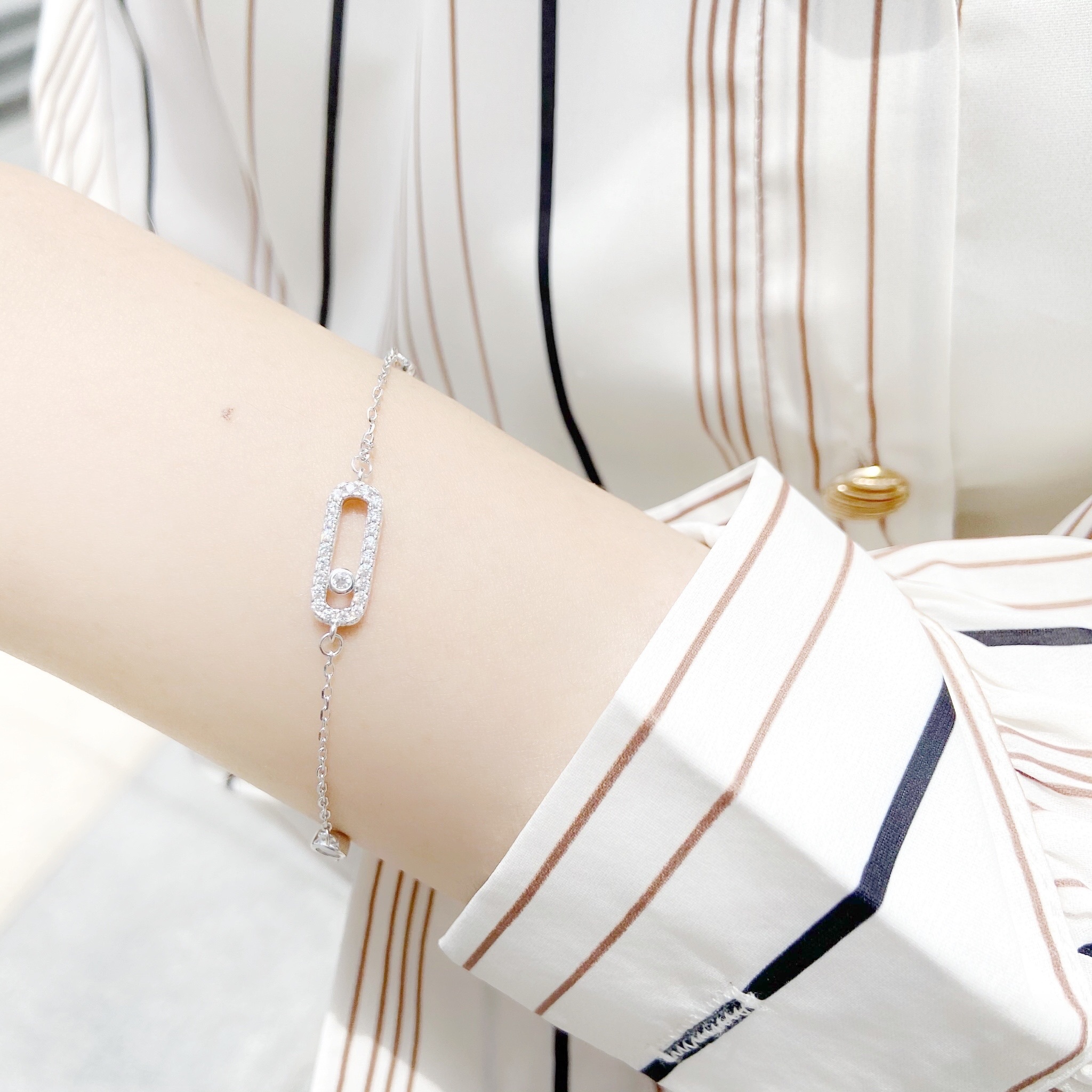 | 925純銀・ 白金 | 時間膠囊手鏈 | BR0333 |