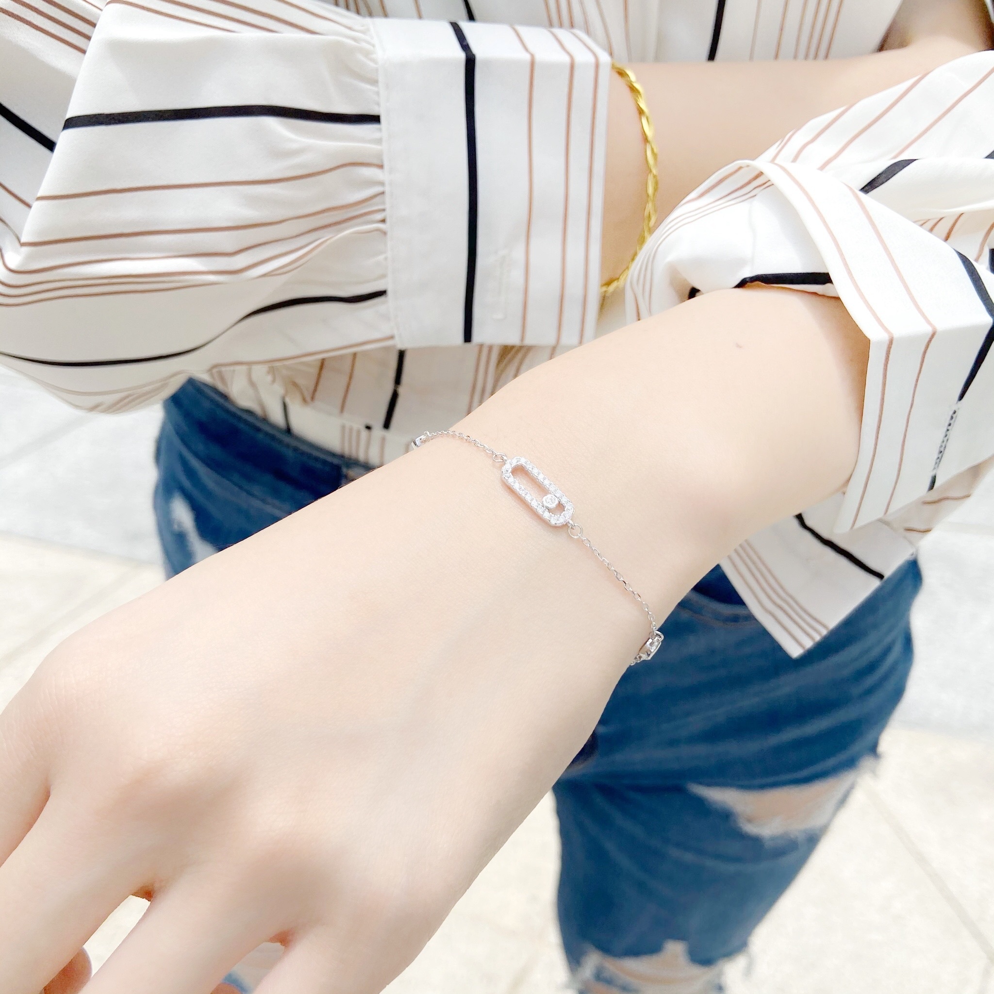 | 925純銀・ 白金 | 時間膠囊手鏈 | BR0333 |