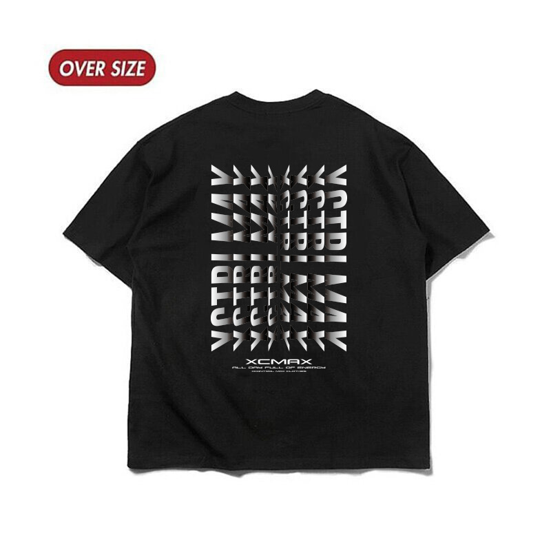 MAXXC 漸層分割大圖短T-黑