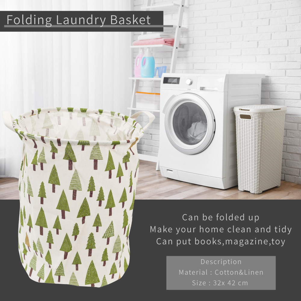 北歐風洗衣籃收納筒 - 小森林