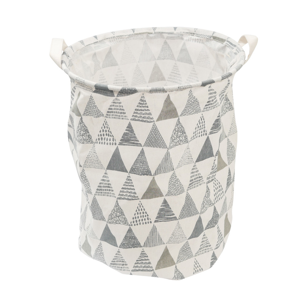 北歐風洗衣籃收納筒 - 藍白山