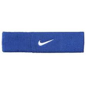 NIKE SWOOSH HEADBAND 藍色 基本款 白勾 刺繡 彈性 頭帶 男女款 AC2285-402 [台灣現貨]