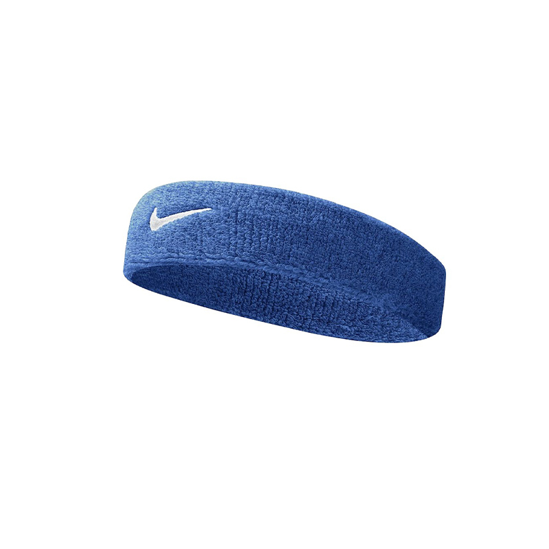 NIKE SWOOSH HEADBAND 藍色 基本款 白勾 刺繡 彈性 頭帶 男女款 AC2285-402 [台灣現貨]