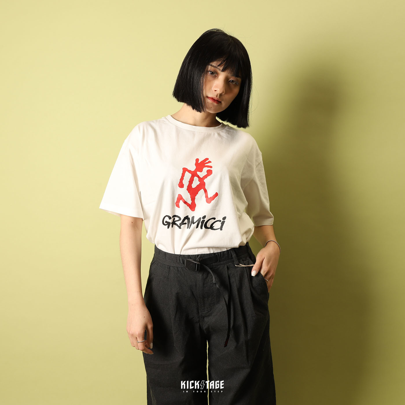 [5折售出無退換] 日本品牌 GRAMICCI 2012 SS LOGO TEE 黑色 白色 森林綠 橘色 跑步人 印花 大LOGO 短袖 短T【2012-STS】