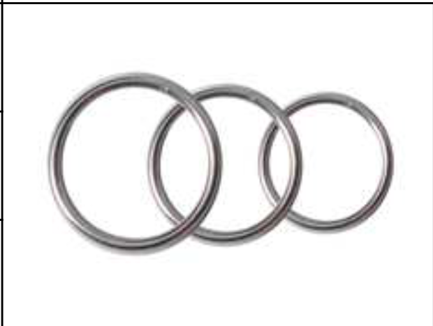 白鐵鑰匙圈（五個一包）