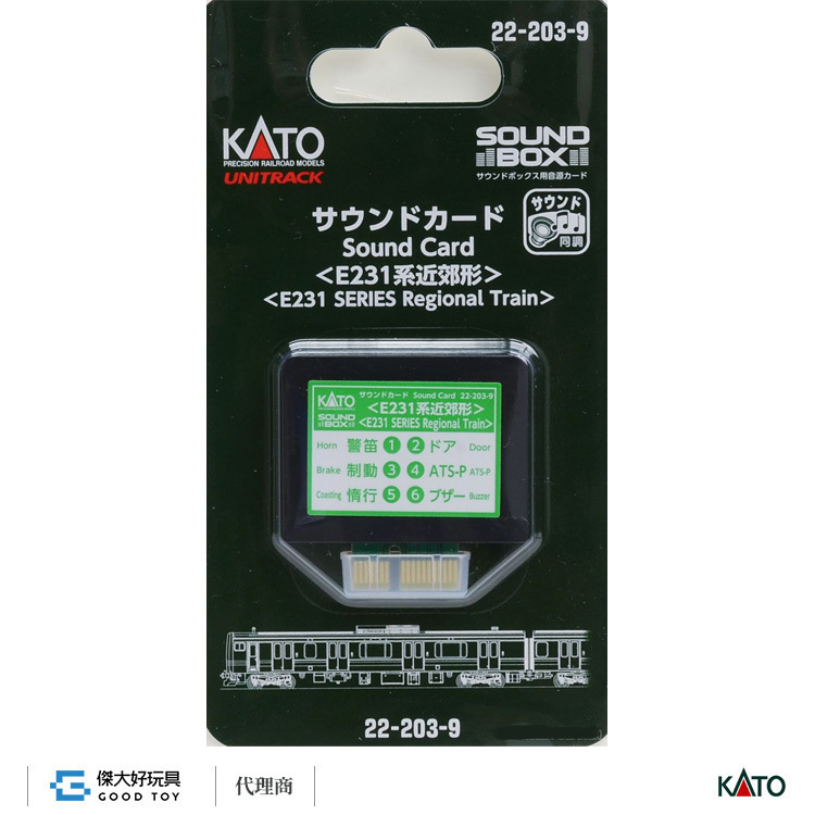 KATO 22-203-9 音效卡 電車＜E231系近郊形＞