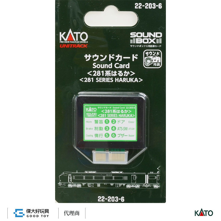 KATO 22-203-6 音效卡 電車＜281系Haruka＞